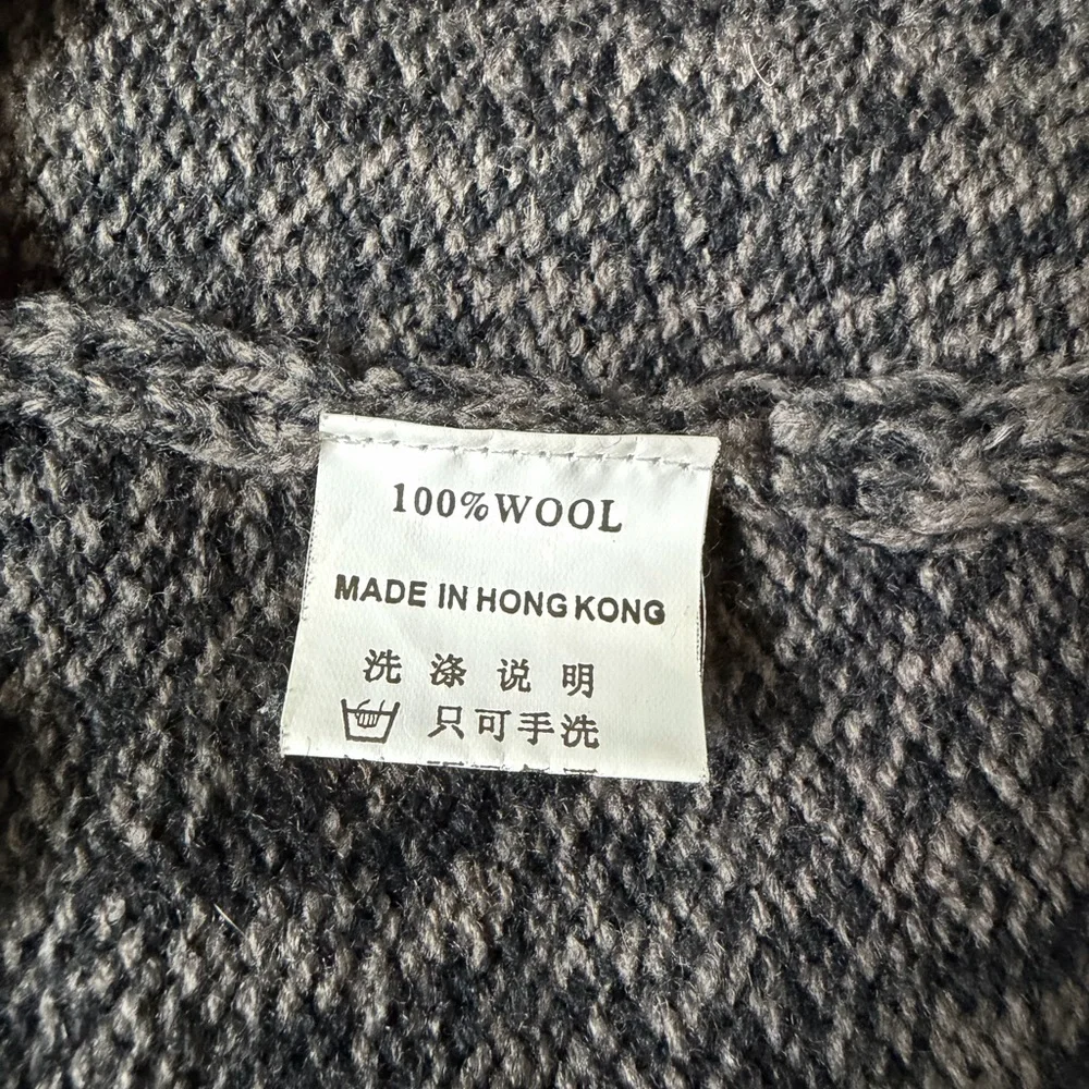 Polo Ralph Lauren Vintage Wool Fair Isle Snowflake Half-Zip Mock Neck Sweater-XL